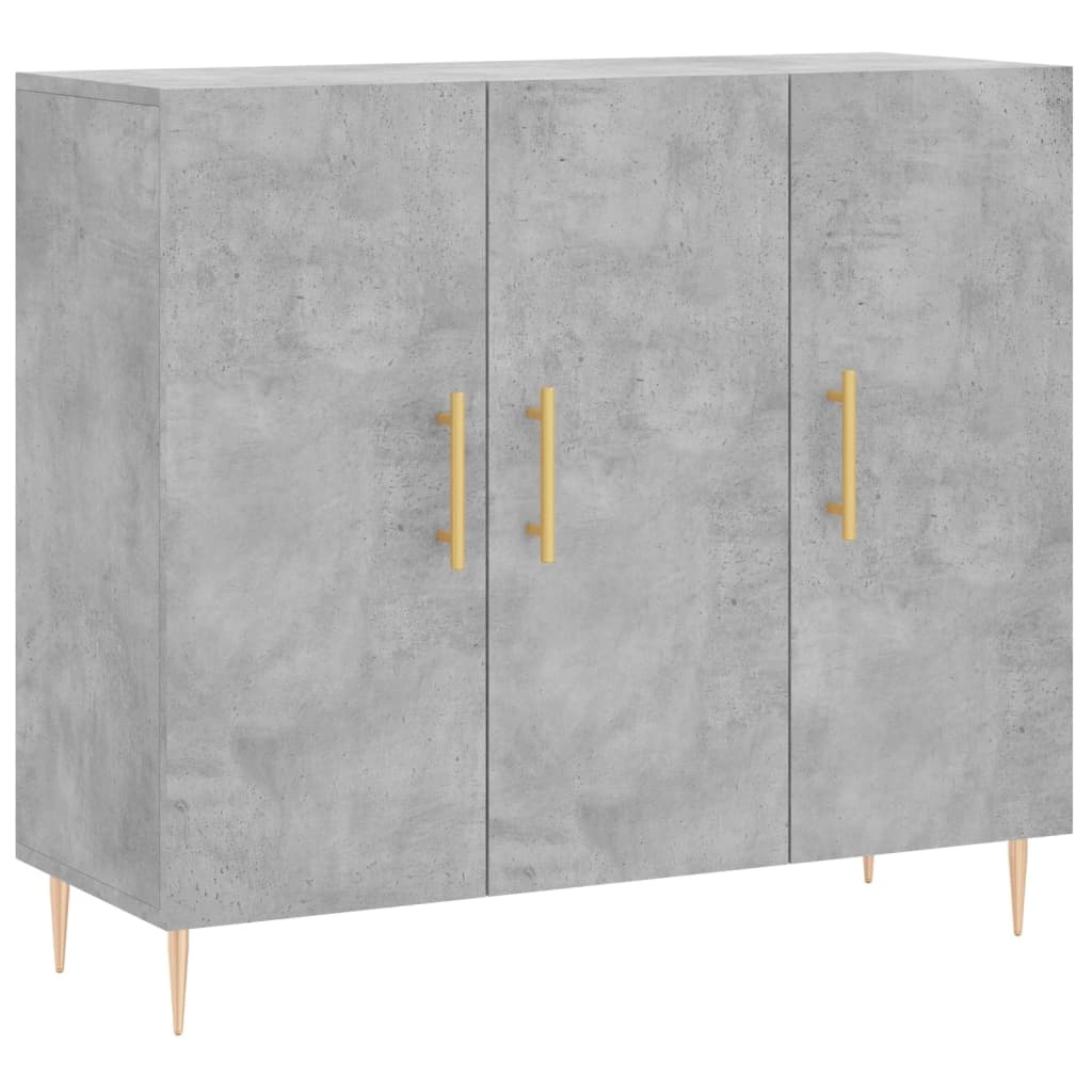 VidaXL Dressoir 90x34x80 cm bewerkt hout betongrijs