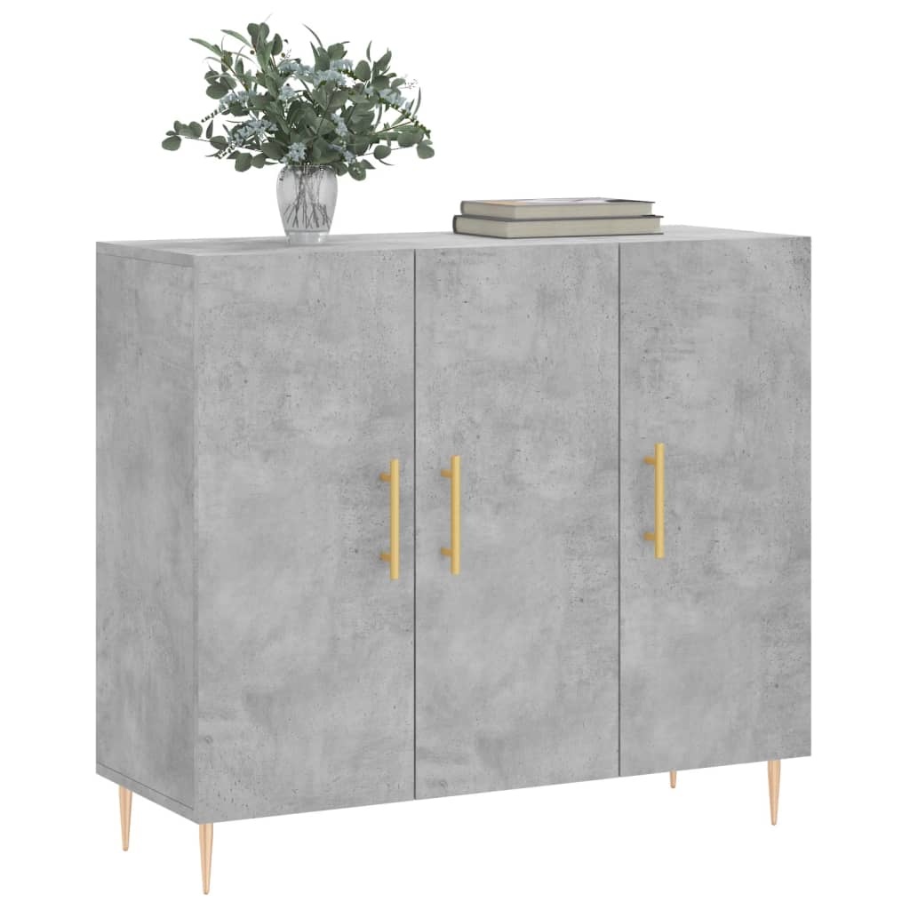 VidaXL Dressoir 90x34x80 cm bewerkt hout betongrijs