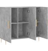VidaXL Dressoir 90x34x80 cm bewerkt hout betongrijs