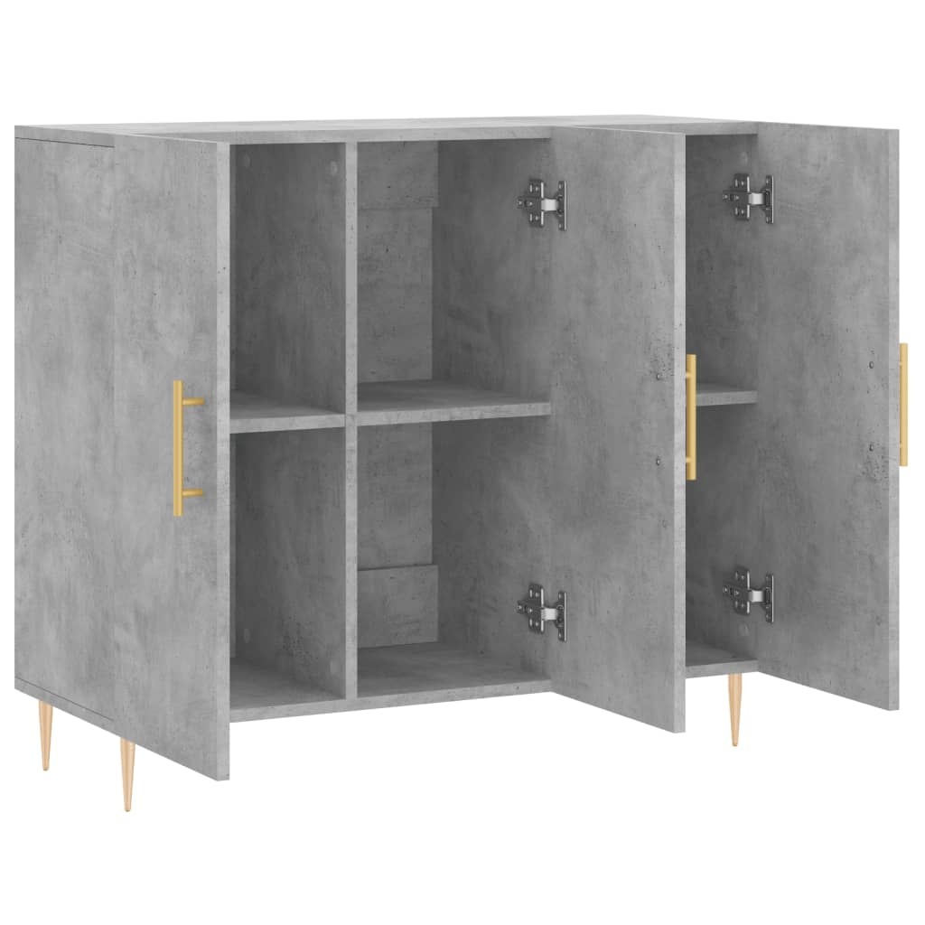VidaXL Dressoir 90x34x80 cm bewerkt hout betongrijs