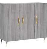 VidaXL Dressoir 90x34x80 cm bewerkt hout grijs sonoma eikenkleurig