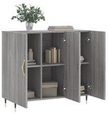 VidaXL Dressoir 90x34x80 cm bewerkt hout grijs sonoma eikenkleurig