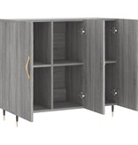 VidaXL Dressoir 90x34x80 cm bewerkt hout grijs sonoma eikenkleurig