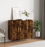 VidaXL Dressoir 90x34x80 cm bewerkt hout gerookt eikenkleurig