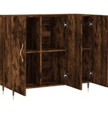 VidaXL Dressoir 90x34x80 cm bewerkt hout gerookt eikenkleurig