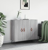VidaXL Dressoir 90x34x80 cm bewerkt hout grijs sonoma eikenkleurig