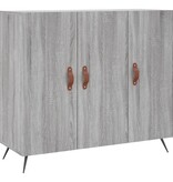 VidaXL Dressoir 90x34x80 cm bewerkt hout grijs sonoma eikenkleurig