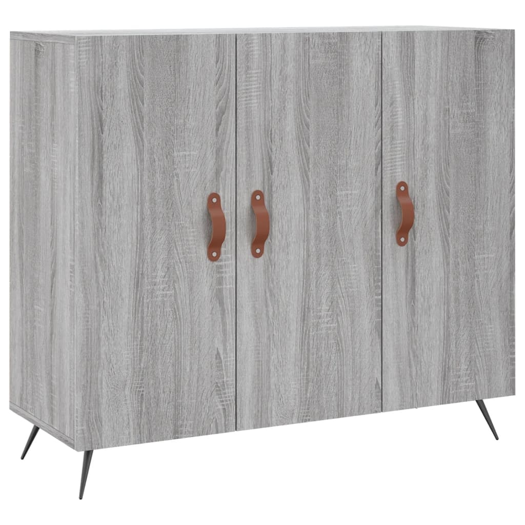 VidaXL Dressoir 90x34x80 cm bewerkt hout grijs sonoma eikenkleurig