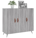 VidaXL Dressoir 90x34x80 cm bewerkt hout grijs sonoma eikenkleurig