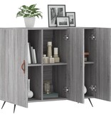 VidaXL Dressoir 90x34x80 cm bewerkt hout grijs sonoma eikenkleurig