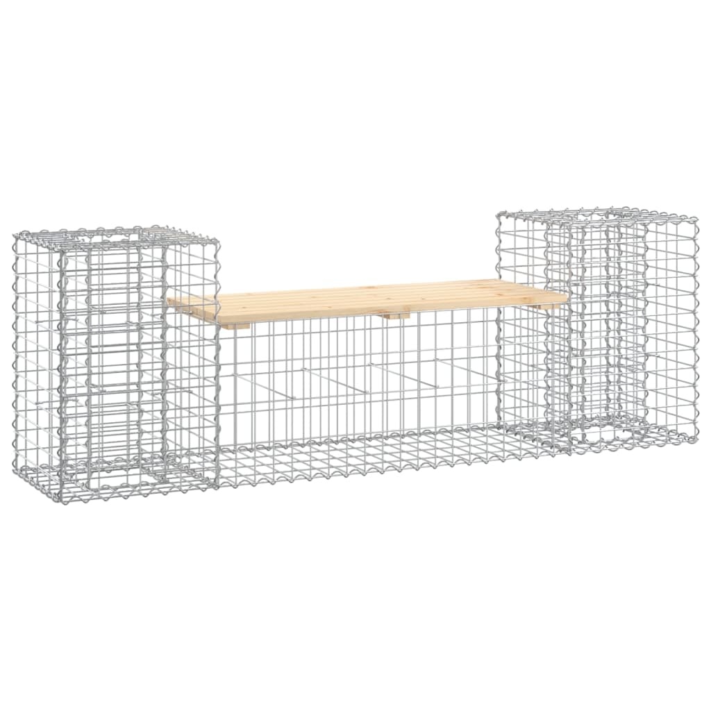 VidaXL Tuinbank schanskorfontwerp 183x41x60,5 cm massief grenenhout