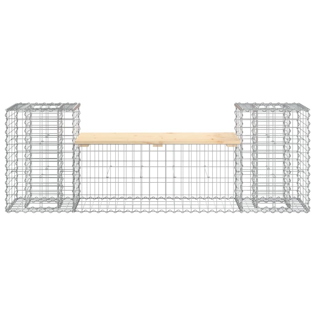 VidaXL Tuinbank schanskorfontwerp 183x41x60,5 cm massief grenenhout