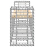 VidaXL Tuinbank schanskorfontwerp 183x41x60,5 cm massief grenenhout