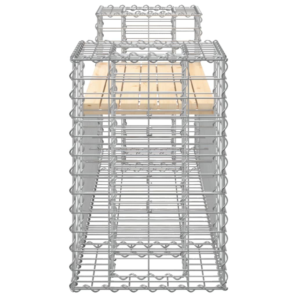 VidaXL Tuinbank schanskorfontwerp 183x41x60,5 cm massief grenenhout