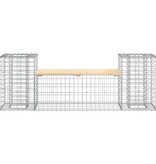 VidaXL Tuinbank schanskorfontwerp 183x41x60,5 cm massief grenenhout