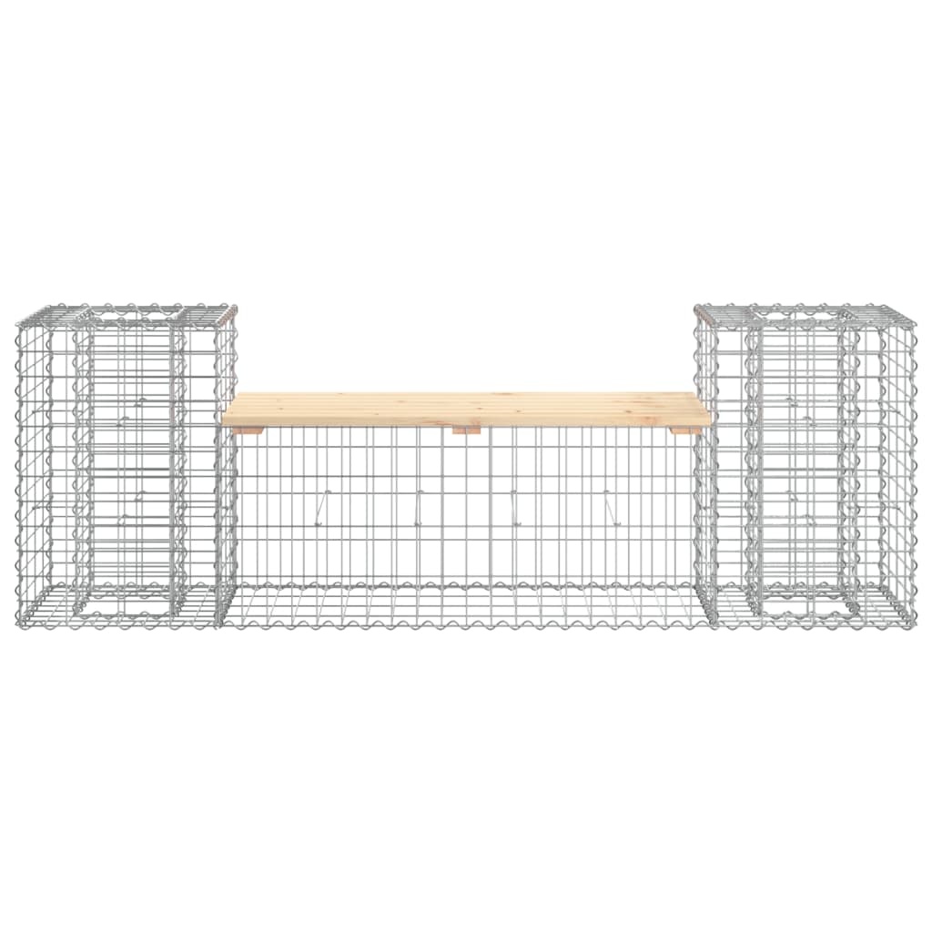 VidaXL Tuinbank schanskorfontwerp 183x41x60,5 cm massief grenenhout