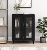 VidaXL Dressoir 69,5x34x90 cm bewerkt hout zwart