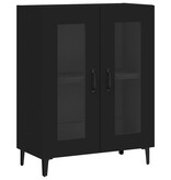 VidaXL Dressoir 69,5x34x90 cm bewerkt hout zwart