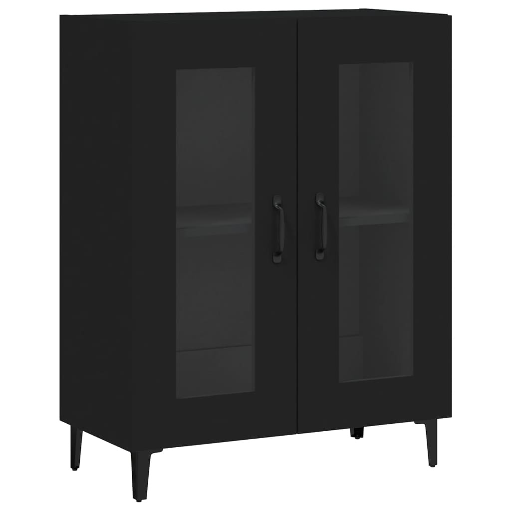 VidaXL Dressoir 69,5x34x90 cm bewerkt hout zwart