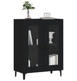 VidaXL Dressoir 69,5x34x90 cm bewerkt hout zwart