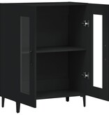 VidaXL Dressoir 69,5x34x90 cm bewerkt hout zwart