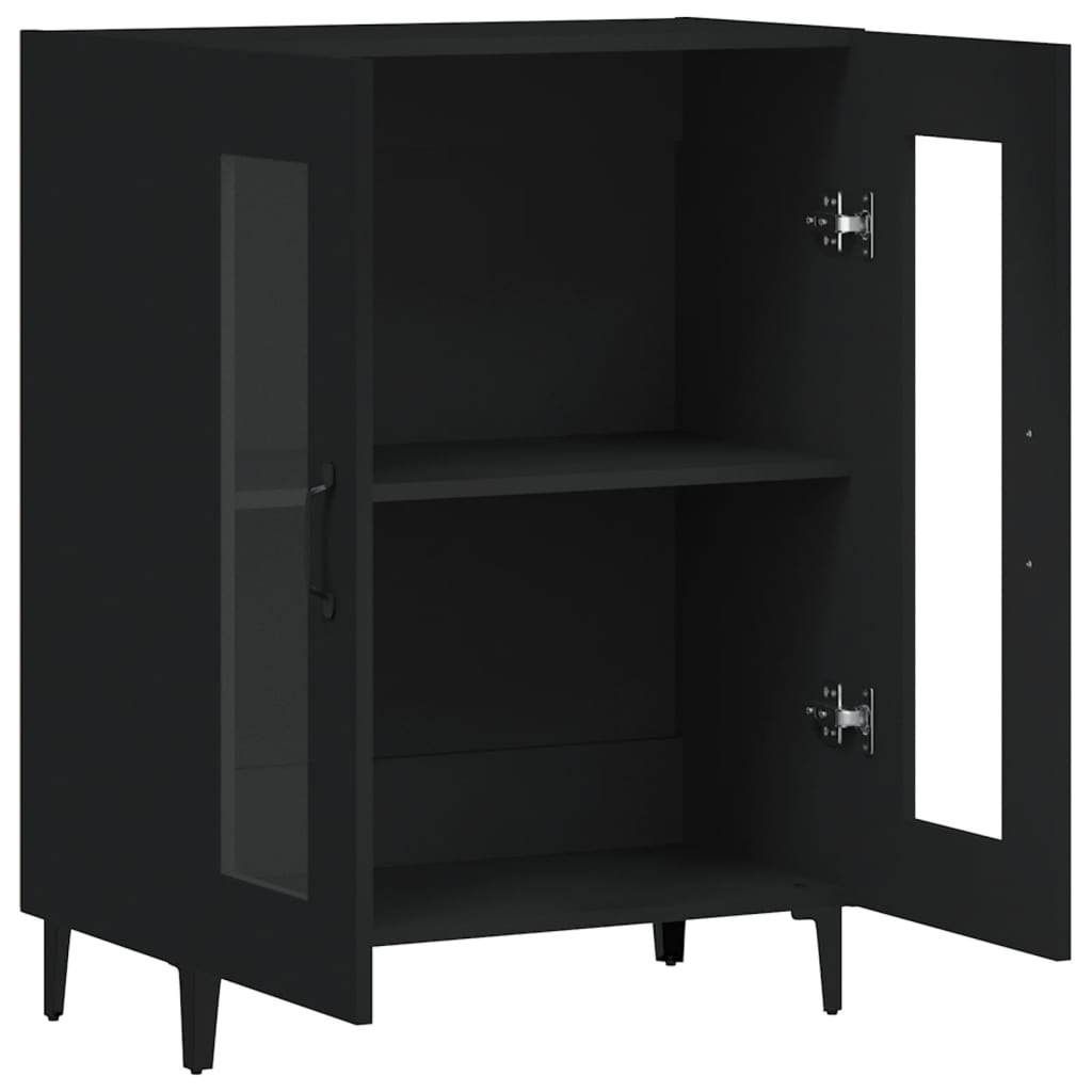 VidaXL Dressoir 69,5x34x90 cm bewerkt hout zwart