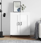 VidaXL Dressoir 69,5x34x90 cm bewerkt hout hoogglans wit