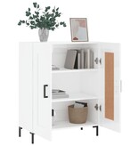 VidaXL Dressoir 69,5x34x90 cm bewerkt hout hoogglans wit