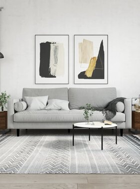 VidaXL Salontafels 2 st 50x50x40 cm bewerkt hout bruineikenkleurig