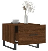 VidaXL Salontafels 2 st 50x50x40 cm bewerkt hout bruineikenkleurig