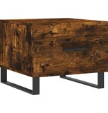 VidaXL Salontafels 2 st 50x50x40 cm bewerkt hout gerookt eikenkleurig
