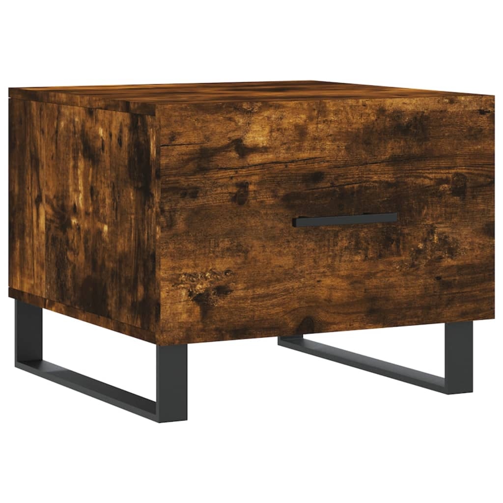 VidaXL Salontafels 2 st 50x50x40 cm bewerkt hout gerookt eikenkleurig