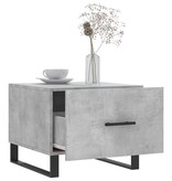 VidaXL Salontafels 2 st 50x50x40 cm bewerkt hout betongrijs
