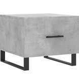 VidaXL Salontafels 2 st 50x50x40 cm bewerkt hout betongrijs