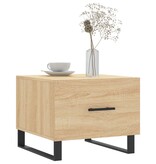 VidaXL Salontafels 2 st 50x50x40 cm bewerkt hout sonoma eikenkleurig