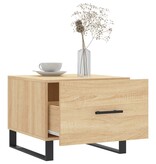 VidaXL Salontafels 2 st 50x50x40 cm bewerkt hout sonoma eikenkleurig