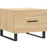 VidaXL Salontafels 2 st 50x50x40 cm bewerkt hout sonoma eikenkleurig