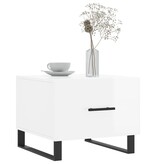 VidaXL Salontafels 2 st 50x50x40 cm bewerkt hout hoogglans wit