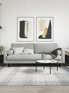 VidaXL Salontafels 2 st 50x50x40 cm bewerkt hout zwart