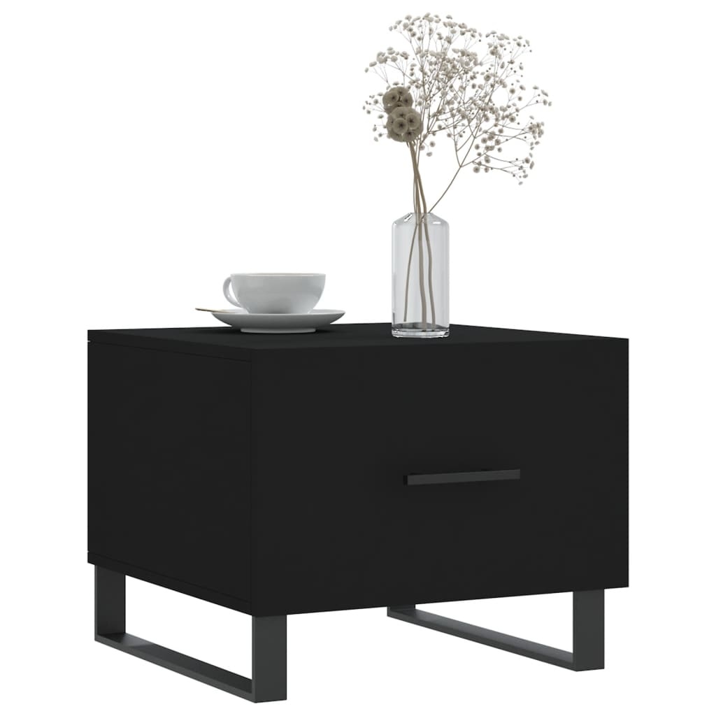 VidaXL Salontafels 2 st 50x50x40 cm bewerkt hout zwart