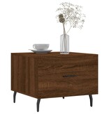 VidaXL Salontafels 2 st 50x50x40 cm bewerkt hout bruineikenkleurig