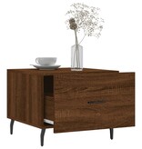VidaXL Salontafels 2 st 50x50x40 cm bewerkt hout bruineikenkleurig