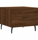 VidaXL Salontafels 2 st 50x50x40 cm bewerkt hout bruineikenkleurig