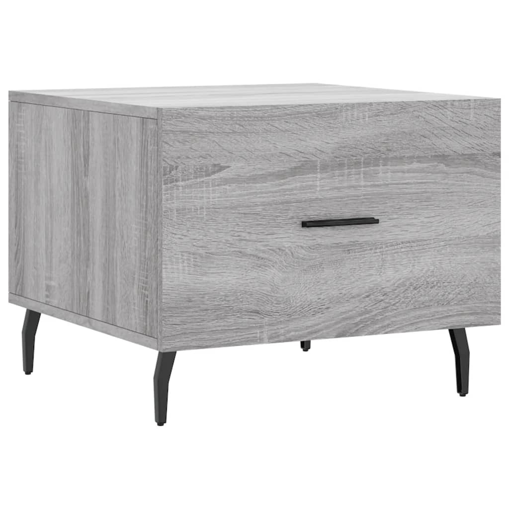 VidaXL Salontafels 2 st 50x50x40 cm bewerkt hout grijs sonoma eiken