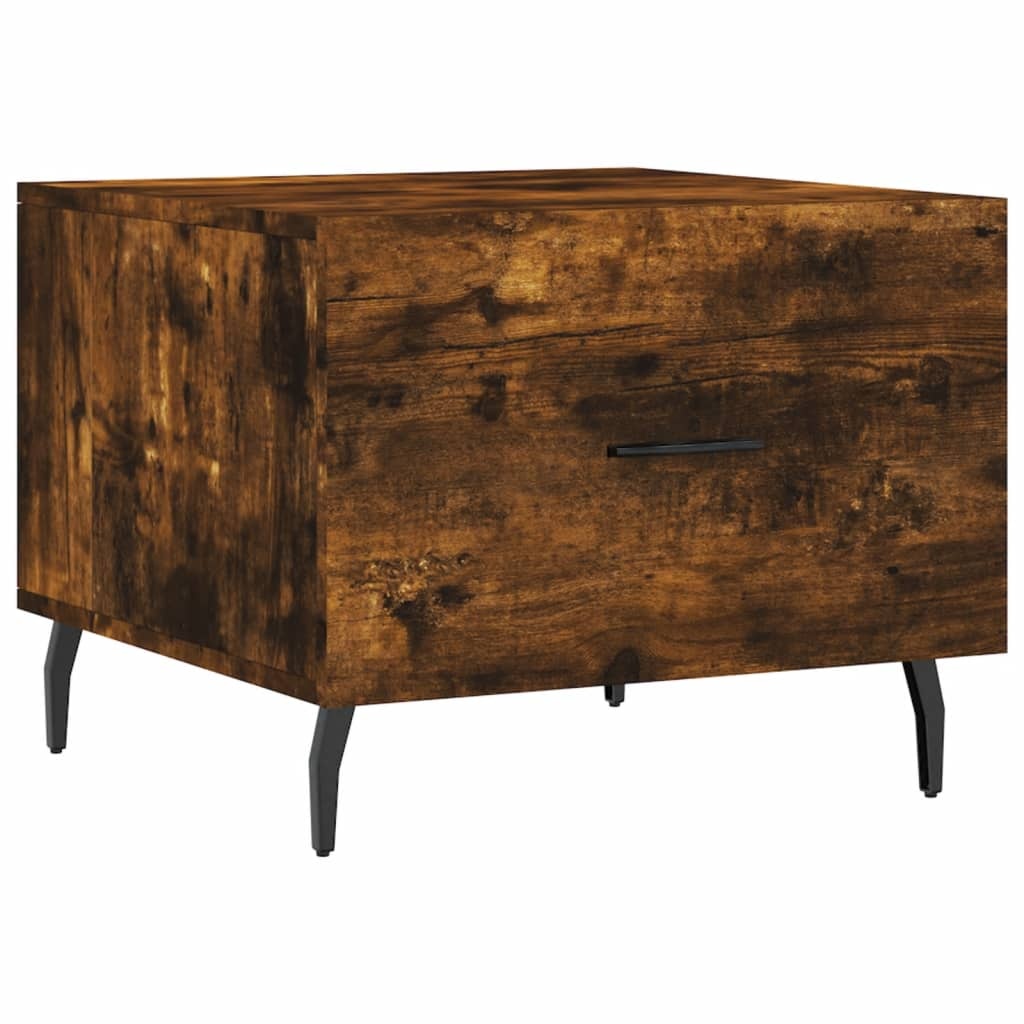 VidaXL Salontafels 2 st 50x50x40 cm bewerkt hout gerookt eikenkleurig