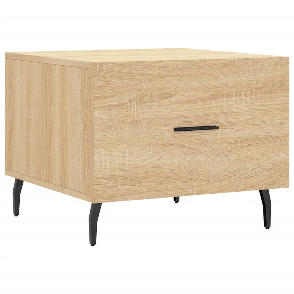 VidaXL Salontafels 2 st 50x50x40 cm bewerkt hout sonoma eikenkleurig