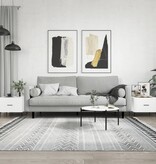 VidaXL Salontafels 2 st 50x50x40 cm bewerkt hout hoogglans wit