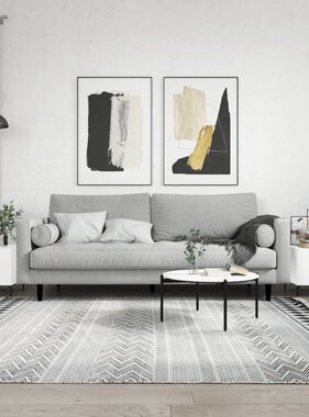 VidaXL Salontafels 2 st 50x50x40 cm bewerkt hout hoogglans wit