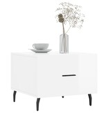 VidaXL Salontafels 2 st 50x50x40 cm bewerkt hout hoogglans wit