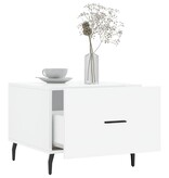 VidaXL Salontafels 2 st 50x50x40 cm bewerkt hout hoogglans wit